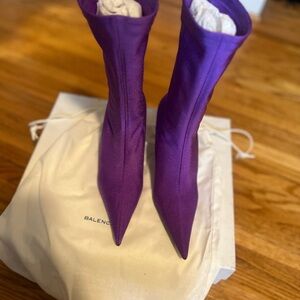 Balenciaga Women's Vibrant Purple Heeled Boots